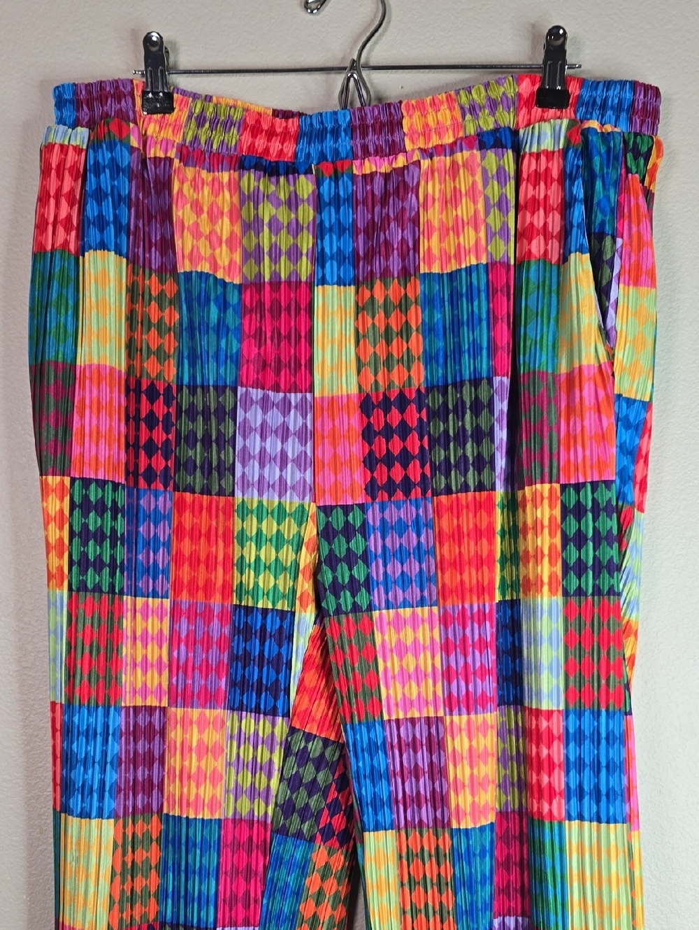 Dress In Lala  Fun House  Plisse  Multicolor Patchwork Women's  Set Size 2X. - Picture 8 of 12